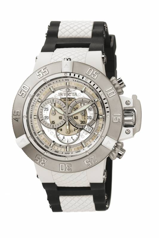 Invicta Men's 0924 Subaqua Quartz Chronograph White Dial Watch