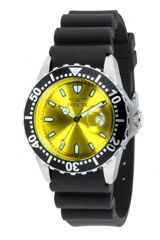 Invicta pro diver yellow on sale face