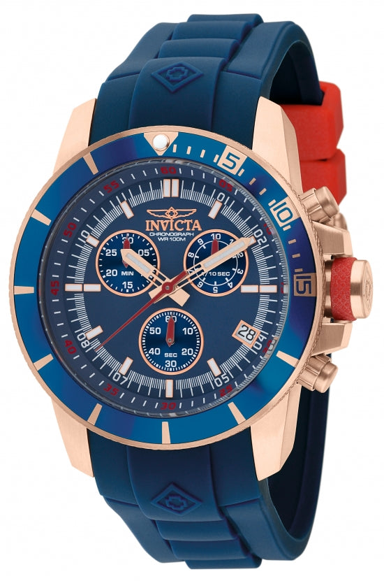 Invicta Men's 11749 Pro Diver Quartz Chronograph Blue Dial Watch