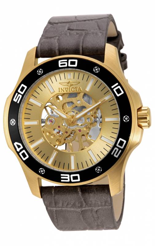 Invicta Men's 17262 Specialty Mechanical 3 Hand Gold Dial Watch