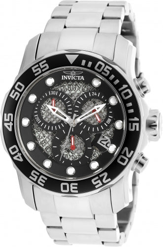 Invicta Men's 19836 Pro Diver Quartz 3 Hand Black Dial Watch