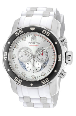 Invicta Men's 20290 Pro Diver Quartz Chronograph Silver Dial Watch