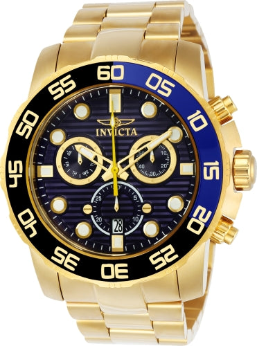 Invicta Men's 21555 Pro Diver Quartz Chronograph Blue Dial Watch