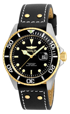 Invicta Men's 22074 Pro Diver Quartz 3 Hand Black Dial Watch