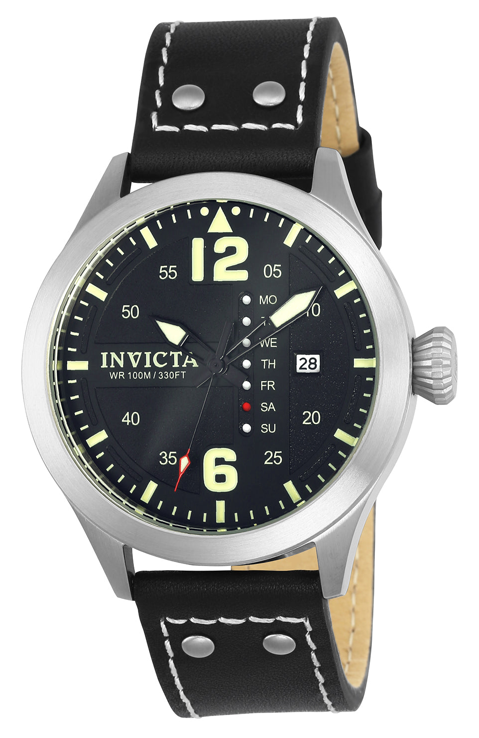 Invicta Men's 22180 I-Force Quartz 3 Hand Black Dial Watch