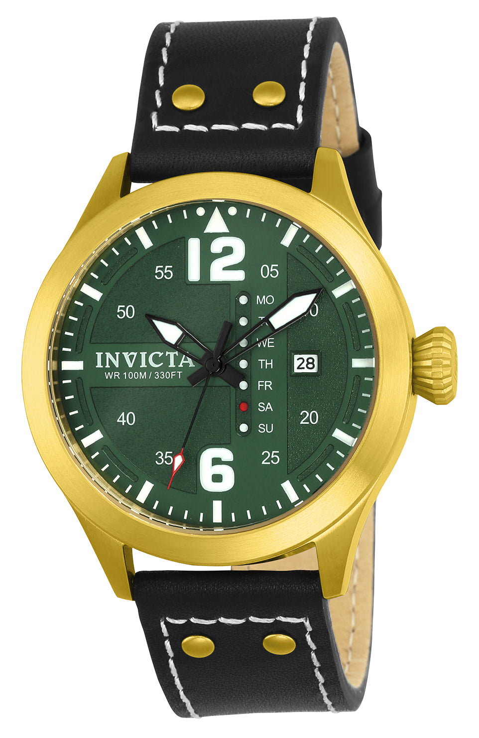 Invicta Men's 22185 I-Force Quartz 3 Hand Green Dial Watch