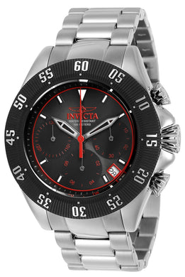 Invicta Men's 22395 Speedway Quartz Chronograph Gunmetal, Black, Red Dial Watch