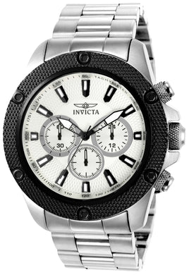 Invicta Men's 22718 Pro Diver Quartz Chronograph Silver Dial Watch