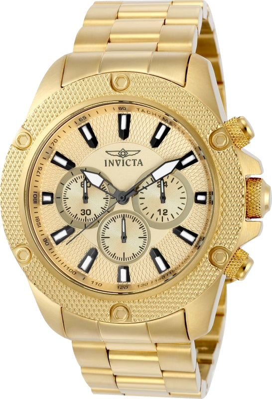 Invicta Men's 22720 Pro Diver Quartz Multifunction Gold Dial Watch