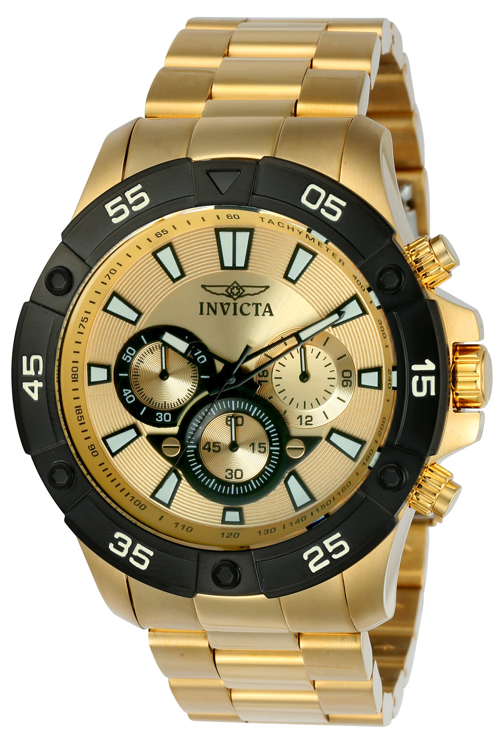 Invicta Men's 22789 Pro Diver Quartz Multifunction Gold Dial Watch