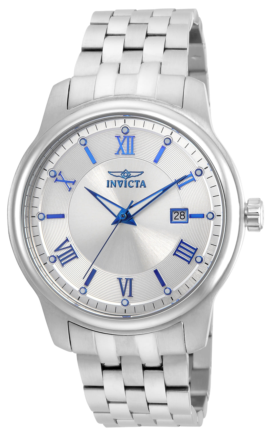 Invicta Men's 23010 Vintage Quartz 3 Hand Silver Dial Watch