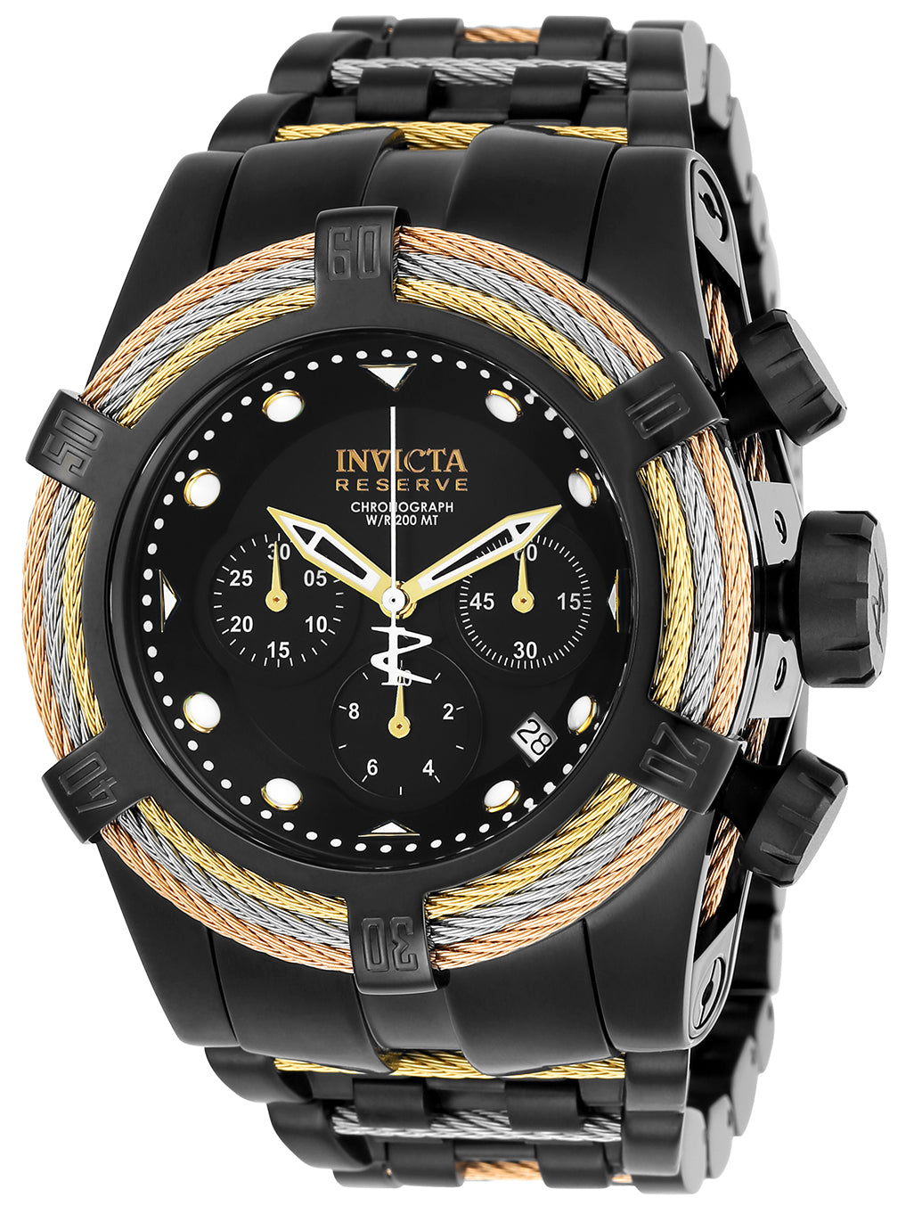 Invicta reserve chronograph discount wr 200 mt gold