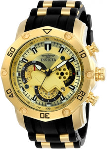 Invicta Men's 23427 Pro Diver Quartz Multifunction Gold Dial Watch