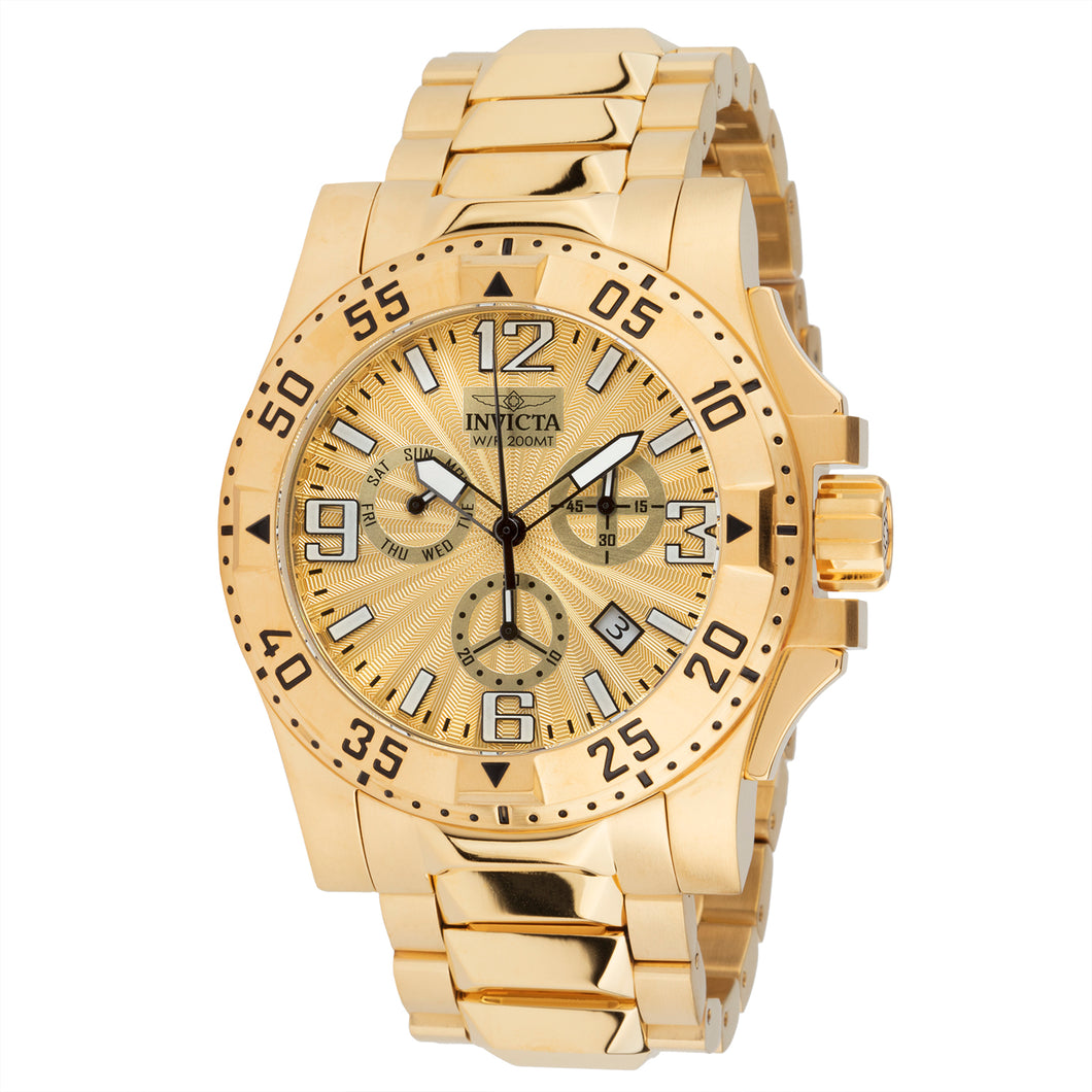 Invicta Men's 23902 Excursion Quartz Chronograph Gold Dial Watch