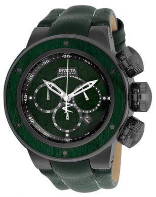 Invicta Men's 24438 Reserve Quartz Multifunction Green Wood, Gunmetal Dial Watch