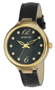 Invicta Women's 24561 Wildflower Quartz 3 Hand Black Dial Watch