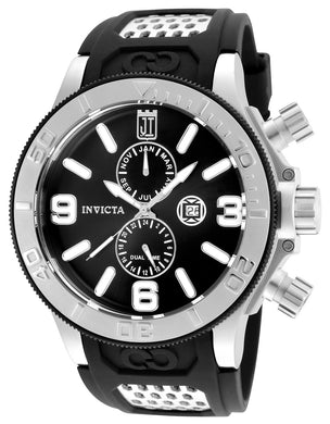 Invicta Men's 25186 Jason Taylor Quartz Multifunction Black Dial Watch