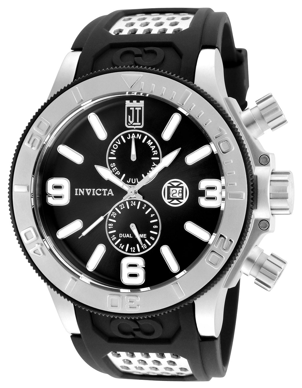 Invicta Men's 25186 Jason Taylor Quartz Multifunction Black Dial Watch