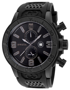 Invicta Men's 25188 Jason Taylor Quartz Multifunction Black Dial Watch