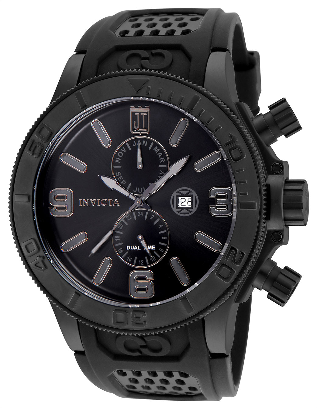 Invicta Men's 25188 Jason Taylor Quartz Multifunction Black Dial Watch