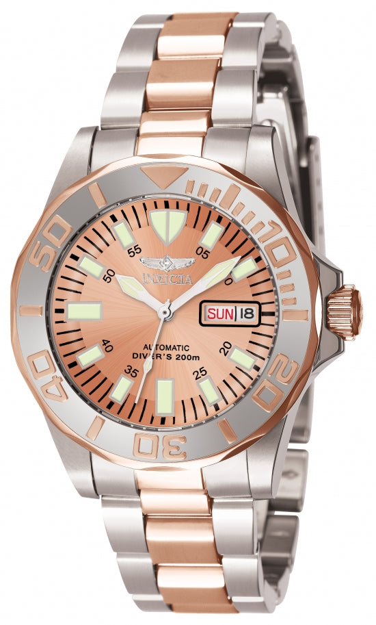 Invicta Men's 7049 Signature Automatic 3 Hand Rose Gold Dial Watch