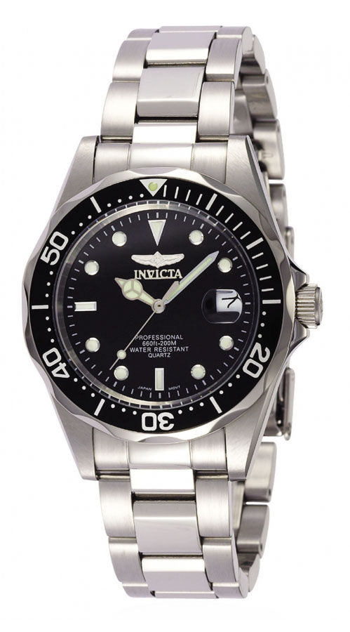 Invicta Men's 8932 Pro Diver Quartz 3 Hand Black Dial Watch