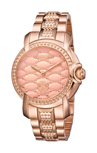 ROBERTO CAVALLI RV1L019M0126 Rose Gold-Tone Watch