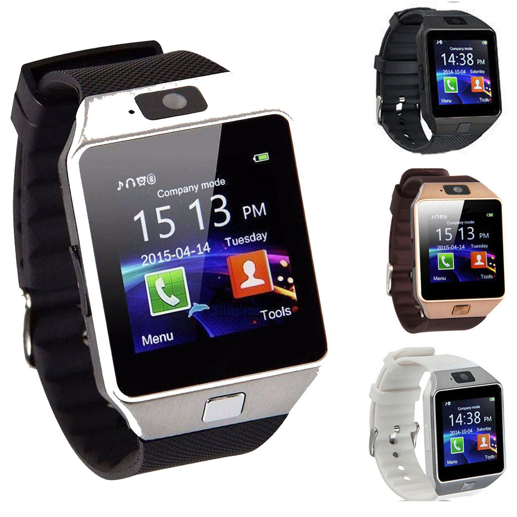 DZ09 Single SIM Smart Watch Phone for Android  -  SILVER